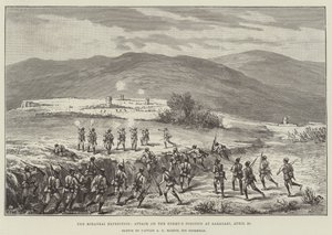 De Miranzai-expeditie, aanval op de positie van de vijand bij Saragari, 20 april door Walter Paget